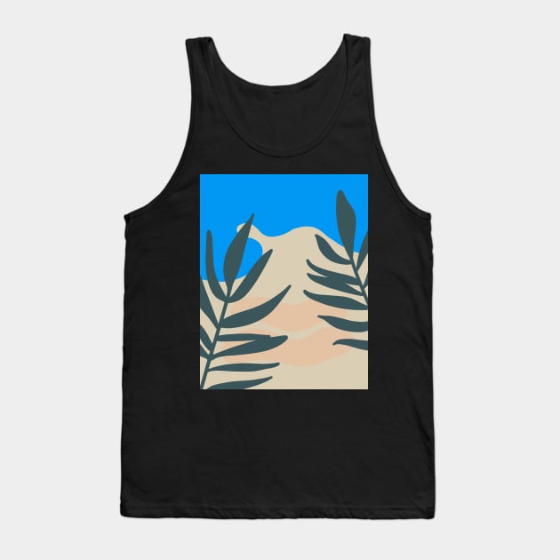 Organic Shapes Abstract  Minimalist art Tank Top by Trippycollage